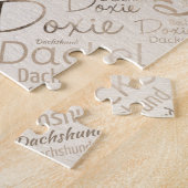 Dachshund-hond van Longhaire Legpuzzel (Zijkant)