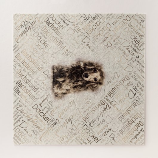 Dachshund-hond van Longhaire Legpuzzel (Horizontaal)