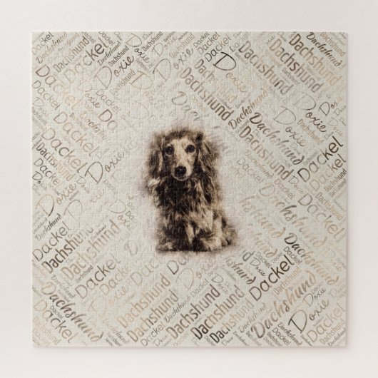 Dachshund-hond van Longhaire Legpuzzel (Verticaal)