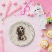 Dachshund-hond van Longhaire Papieren Bordje (Feest)