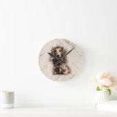 Dachshund-hond van Longhaire Ronde Klok (Huis)