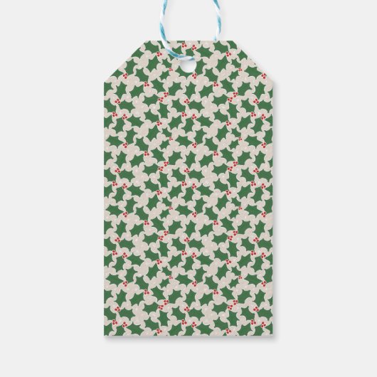 Dachshund Hond Vrolijk Kerstfeest Cadeaulabel (Achterkant)