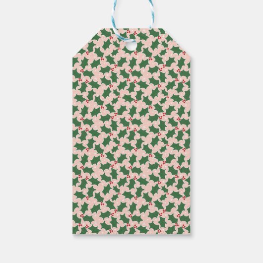 Dachshund Hond Vrolijk Kerstfeest Cadeaulabel (Achterkant)