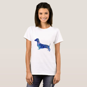 Dachshund Hond Vrouwen Basic T-shirt, wit T-shirt