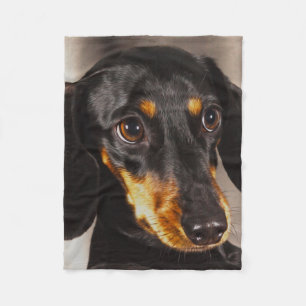 Dachshund Hond Water Kleur Olieverf Kunst Fleece Deken