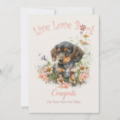 Dachshund honden adoptie, Gotcha-dag Kaart (Voorkant)