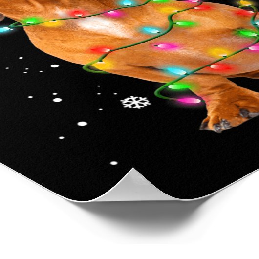 Dachshund Honden Boom Kerstmis Cadeaus voor Huisdi Poster (Hoek)
