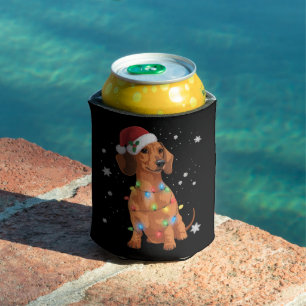 Dachshund Honden Boom Kerstmis Kersthuisdier Hond Blikjeskoeler