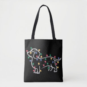Dachshund Honden Boom Kerstmis Xmas Huisdier Hond Tote Bag