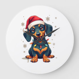 Dachshund Honden Boom Kersttrui Kerstcadeaus F Grote Klok