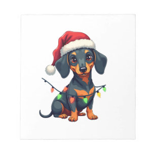 Dachshund Honden Boom Kersttrui Kerstcadeaus F Notitieblok