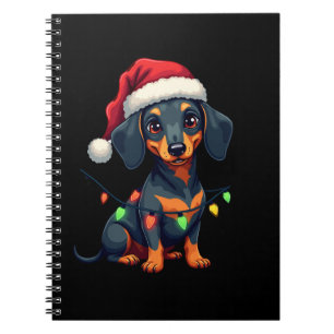 Dachshund Honden Boom Kersttrui Kerstcadeaus F Notitieboek