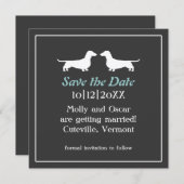 Dachshund Honden Bruiloft Save the Date Uitnodigin (Voorkant / Achterkant)