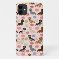 Dachshund-honden donuteren roze