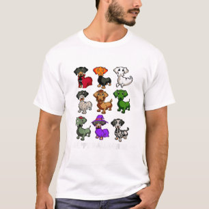 Dachshund Honden Halloween Gelukkig Halloween T-shirt