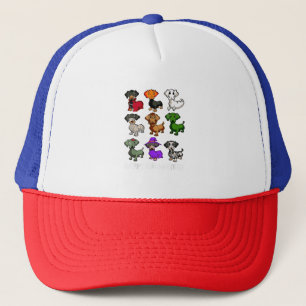 Dachshund Honden Halloween Gelukkig Halloween Trucker Pet