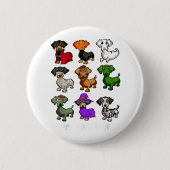 Dachshund Honden Halloween Happy Halloween Ronde Button 5,7 Cm (Voorkant)