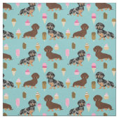 Dachshund-honden houden van ijs stof (Swatch)