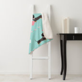 Dachshund-honden in liefde en hart naadloos patroo sherpa deken (In situ)