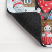 Dachshund Honden in sneeuw Kerstmis Hondenhok  Muismat (Hoek)