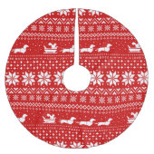 Dachshund Honden Kerst Patroon met Eekhoorn Kerstboom Rok (Voorkant)