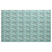 Dachshund-honden lichtblauw stof (Fat Quarter)