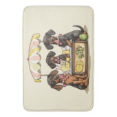 Dachshund Honden Limonadestand Badmat (Voorkant Verticaal)
