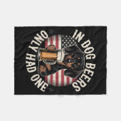 Dachshund Hondenbier Amerikaanse Vlag Grappig Cade Fleece Deken (Voorkant (Horizontaal))