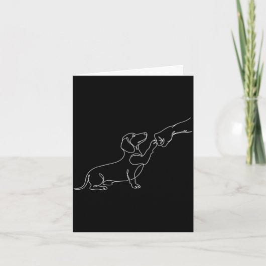 Dachshund-hondeneigenaar Cute Design Kaart (Voorkant)