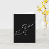 Dachshund-hondeneigenaar Cute Design Kaart (Gele Bloem)