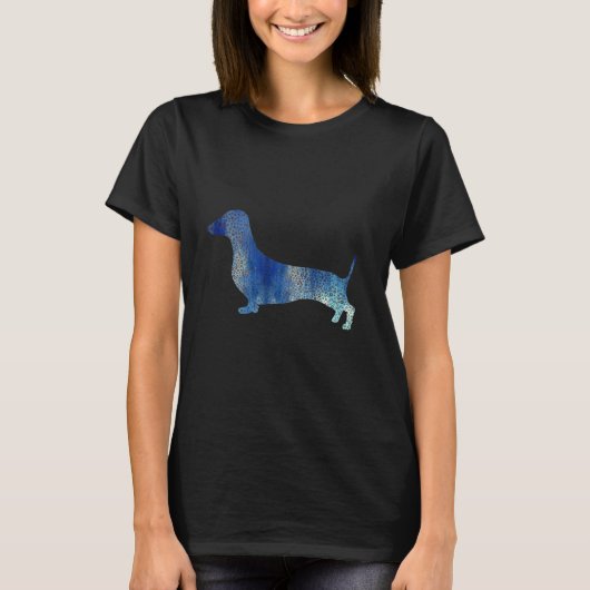 Dachshund-hondenkunst T-shirt (Voorkant)