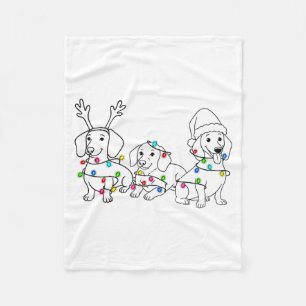 Dachshund hondenliefhebber kerstlicht Kerstmis Dox Fleece Deken