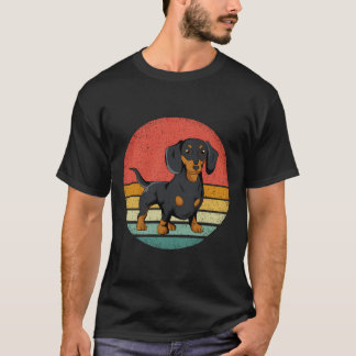 Dachshund Hondenliefhebber Retro Weiner Dog Gift T-shirt