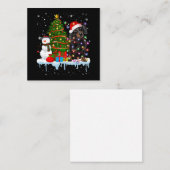 Dachshund Hondenliefhebber Santa Licht Pet in snee Notitiekaartje (Voorkant / Achterkant)