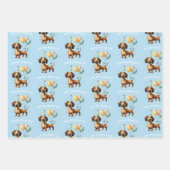 Dachshund hondenliefhebber verjaardagsfeest inpakpapier vel (Voorkant 2)