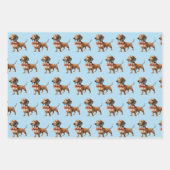 Dachshund hondenliefhebber verjaardagsfeest inpakpapier vel (Voorkant 2)