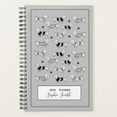 Dachshund Hondenliefhebbers Zwart & Wit 2024 Plann Planner (Voorkant)