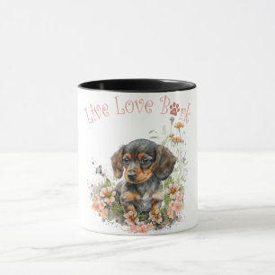 Dachshund Hondenmoeder Bloemstuk Mok