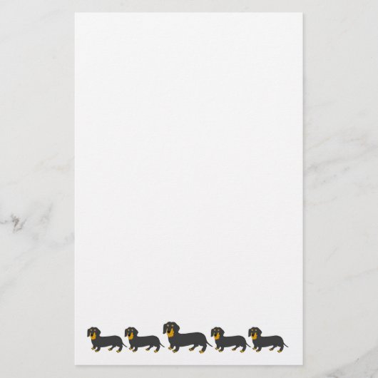 Dachshund hondenontwerp briefpapier (Voorkant)
