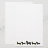 Dachshund hondenontwerp briefpapier (Voorkant / Achterkant)