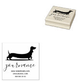 Dachshund Hondenras Canine Kennel Rubberstempel (Gestempeld)