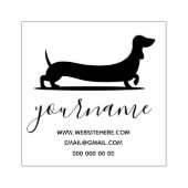 Dachshund Hondenras Canine Kennel Rubberstempel (Afrduk)