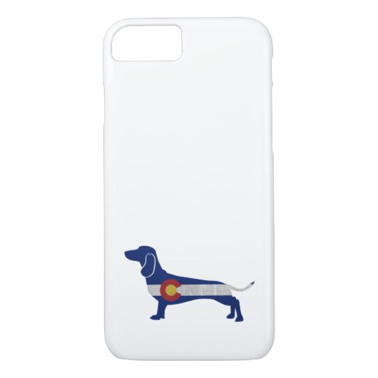 Dachshund Hondenras Colorado Flag Silhouette Case-Mate iPhone Case (Achterkant)