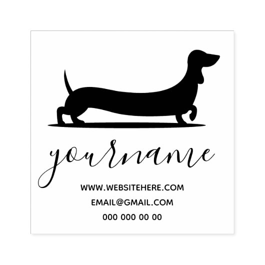 Dachshund-hondenras Hondenkennel Rubberstempel (Afrduk)
