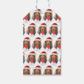Dachshund Hondenras Kerstmis Cadeaulabel (Voorkant)