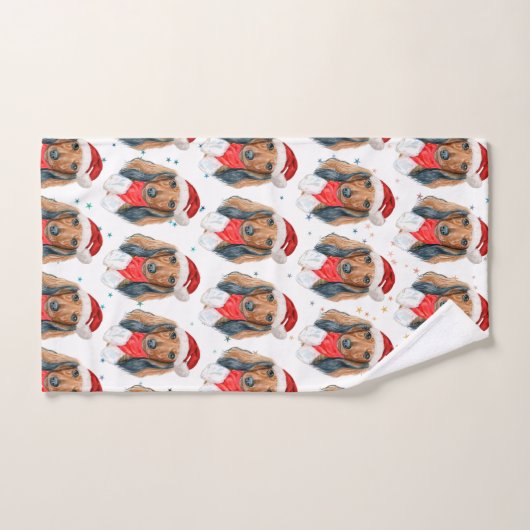 Dachshund Hondenras Kerstmis Handdoek (Handdoek)