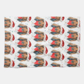 Dachshund Hondenras Kerstmis Theedoek (Horizontaal)