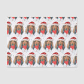Dachshund Hondenras Kerstmis Tissuepapier (Voorkant)