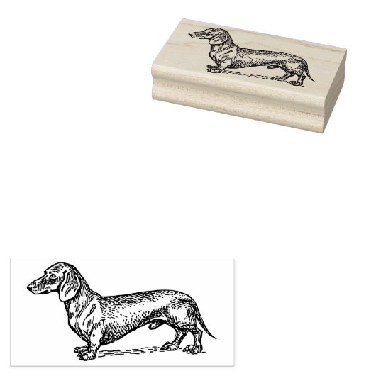 Dachshund-Hondenras Rubberstempel (Gestempeld)