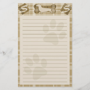 Dachshund Hondenras Stationery Briefpapier